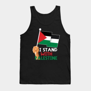 I Stand with Palestine - Free Palestine - I Love Palestine - Palestinian Resistance Solidarity Design -wht Tank Top